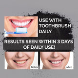 1 oz Organic Coconut Charcoal Teeth Whitening Powder -  Bamboo Teeth Whitening Kit with Toothbrush for Oral Hygiene