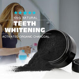 1 oz Organic Coconut Charcoal Teeth Whitening Powder -  Bamboo Teeth Whitening Kit with Toothbrush for Oral Hygiene