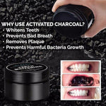 1 oz Organic Coconut Charcoal Teeth Whitening Powder -  Bamboo Teeth Whitening Kit with Toothbrush for Oral Hygiene